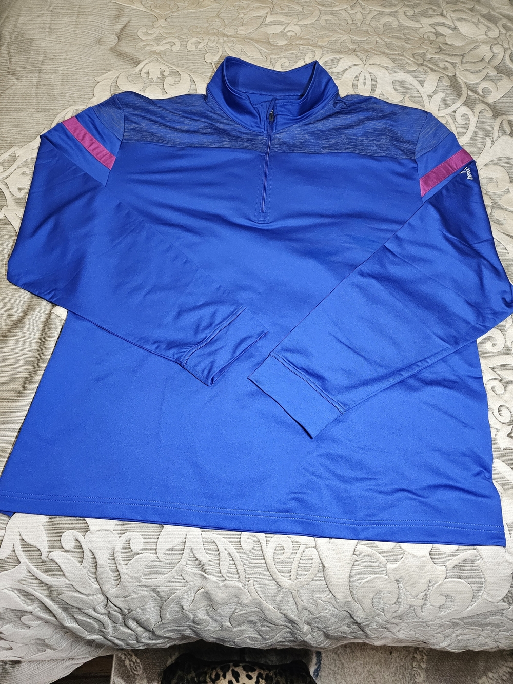 Callaway Royal Blue Quarter-Zip Performance Pullover with Magenta Accents